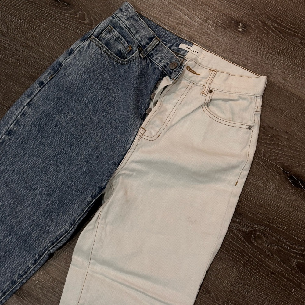 PACSUN 2 tone mom jeans